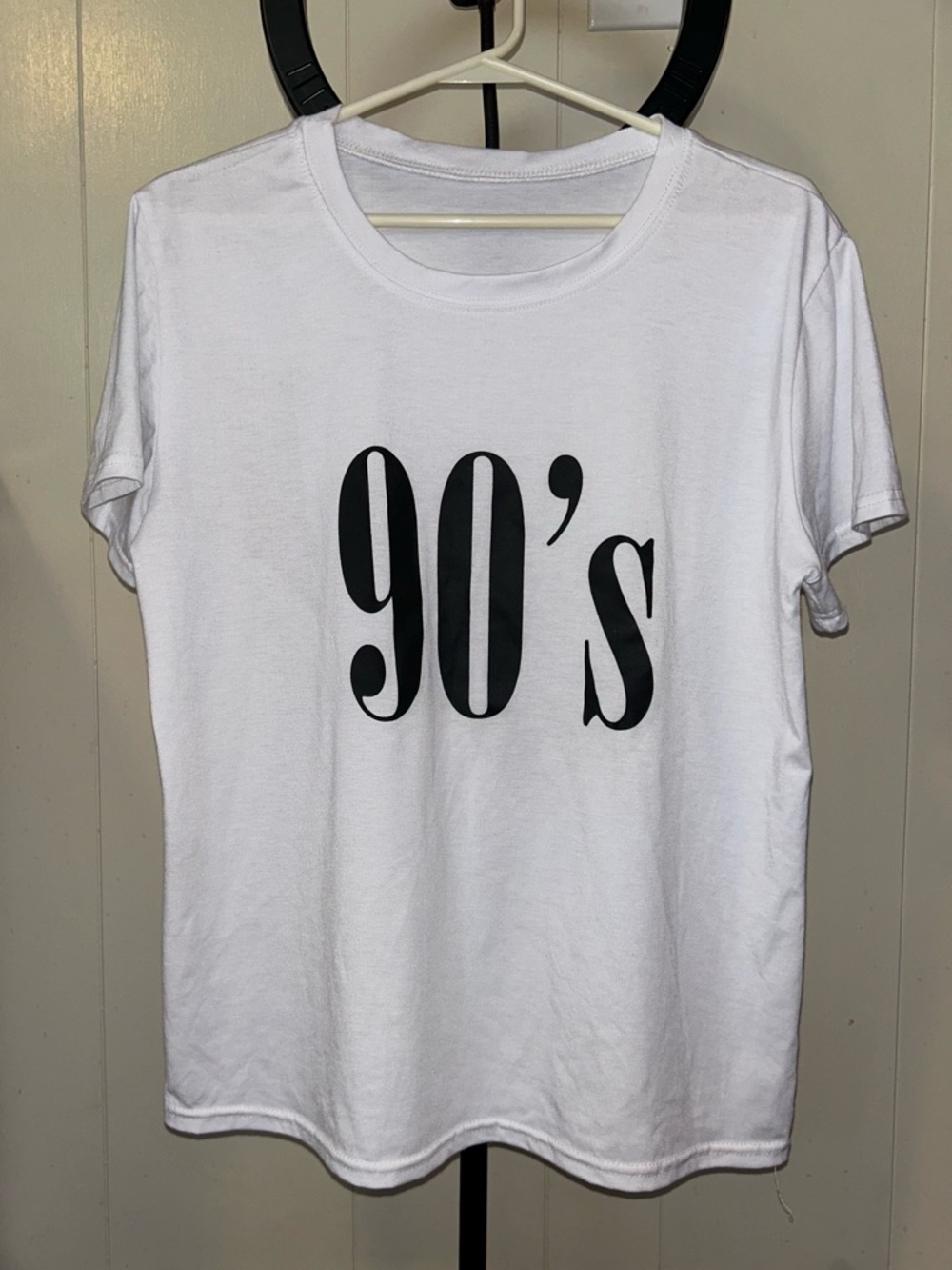 90's Graphic Tee - White with Black Print